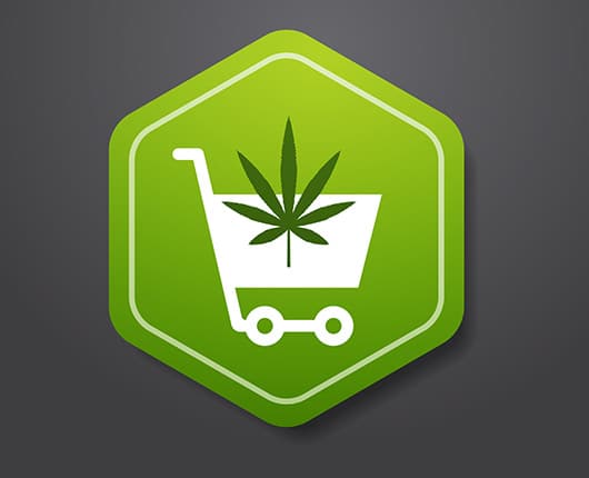 cart icon with cbd product