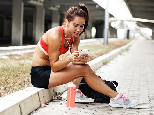 woman working out