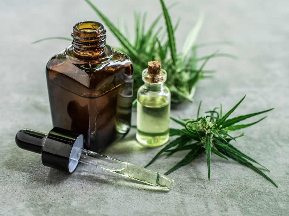 cbd oil in a jar container