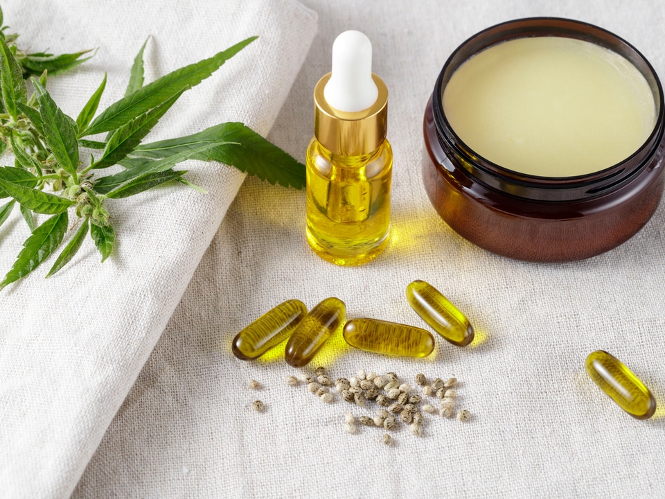 a cbd oil topical capsules hemp seed and leaf