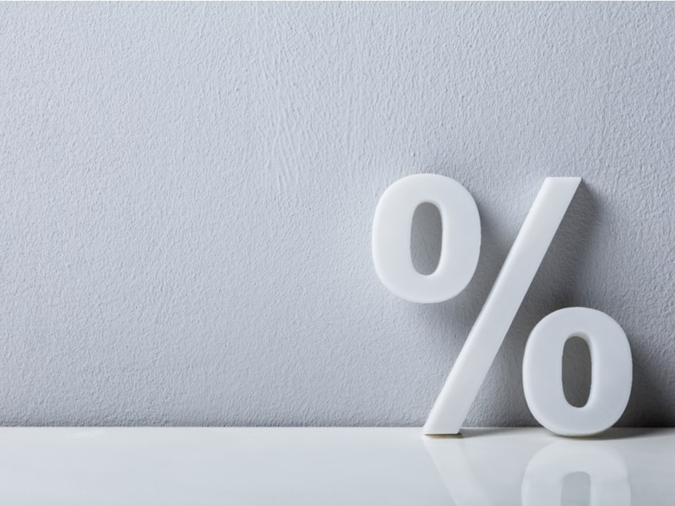 percentage icon in a white background