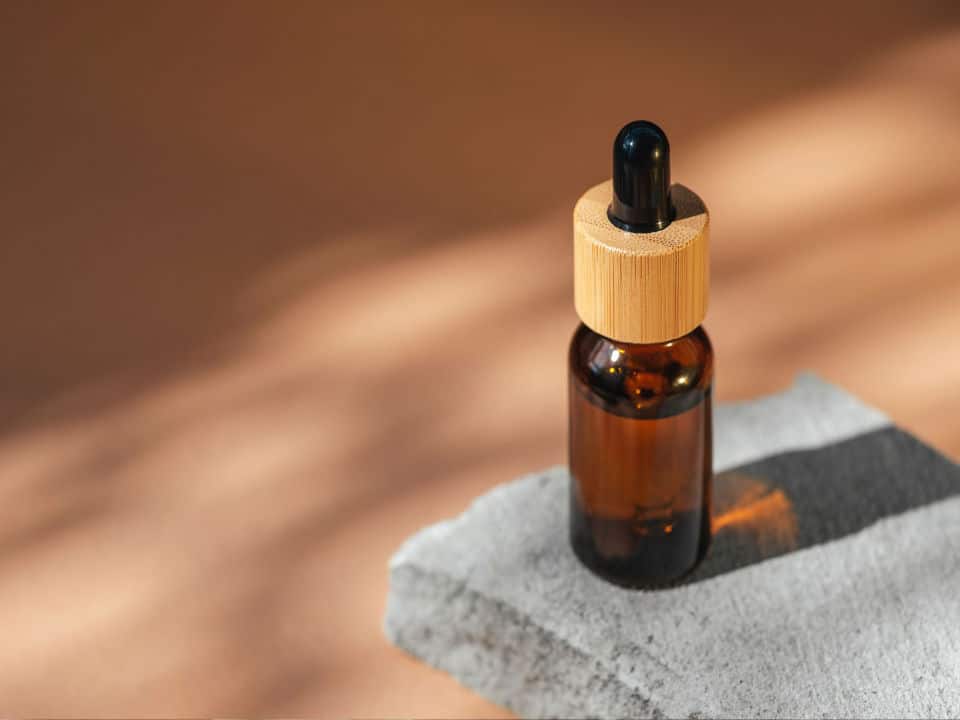 cbd oil on top of a stone