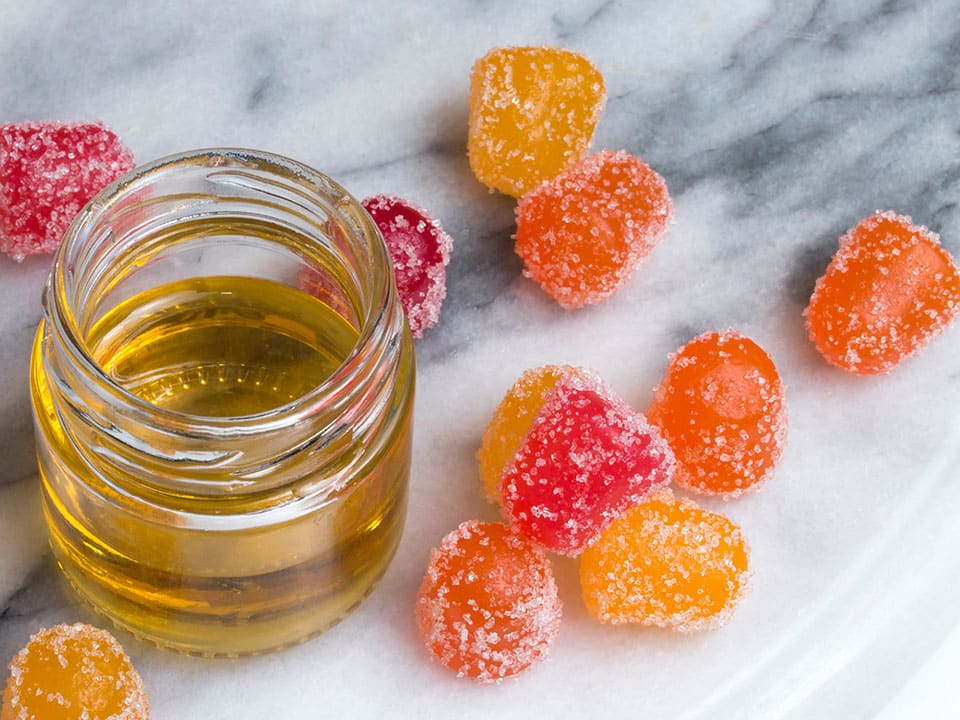 cbd oil with different flavor of cbd gummy candy